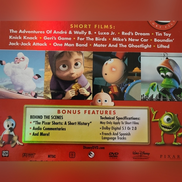 WALT DISNEY| PIXAR SHORT FILMS COLLECTION| VOLUME 1 DVD| RELEASED 2007| … - Picture 9 of 12